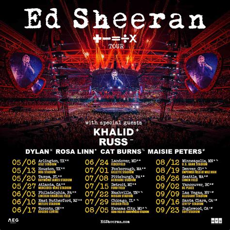 ed sheeran concert dates